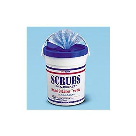 Dymon SCRUBS® Premoistened Hand Cleaner Towels, 10-1/2 x 12-1/4, 72 Per Bucket - ITW42272EA ITW42272EA
